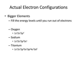1s22s22p63s23p64s23d2|(1) The element with an electron configuration of  .